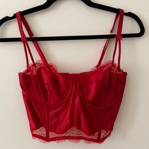 Victoria’s Secret Red Bustier Lingerie